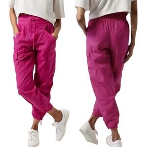 Alicia Keys x Athleta  High Waisted Utility Cargo Pants (Hot Pink) - 14